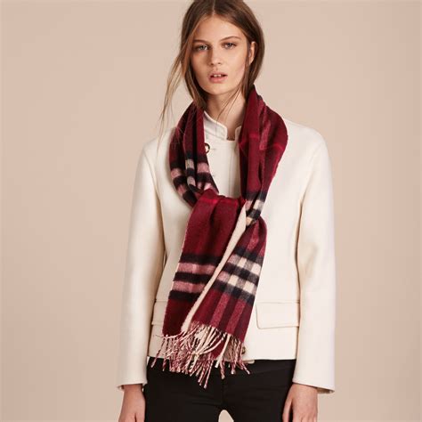 burberry claret scarf|burberry check scarf.